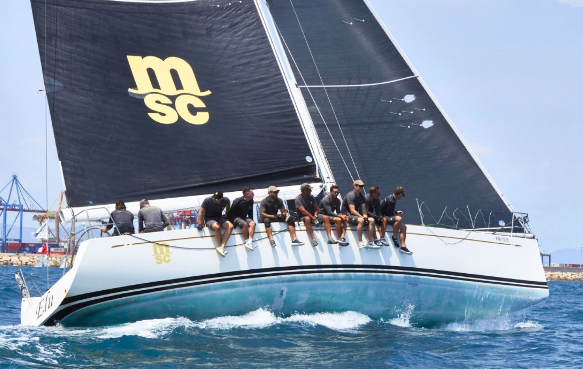 MSC Sailing Team on boat during the Regatta event